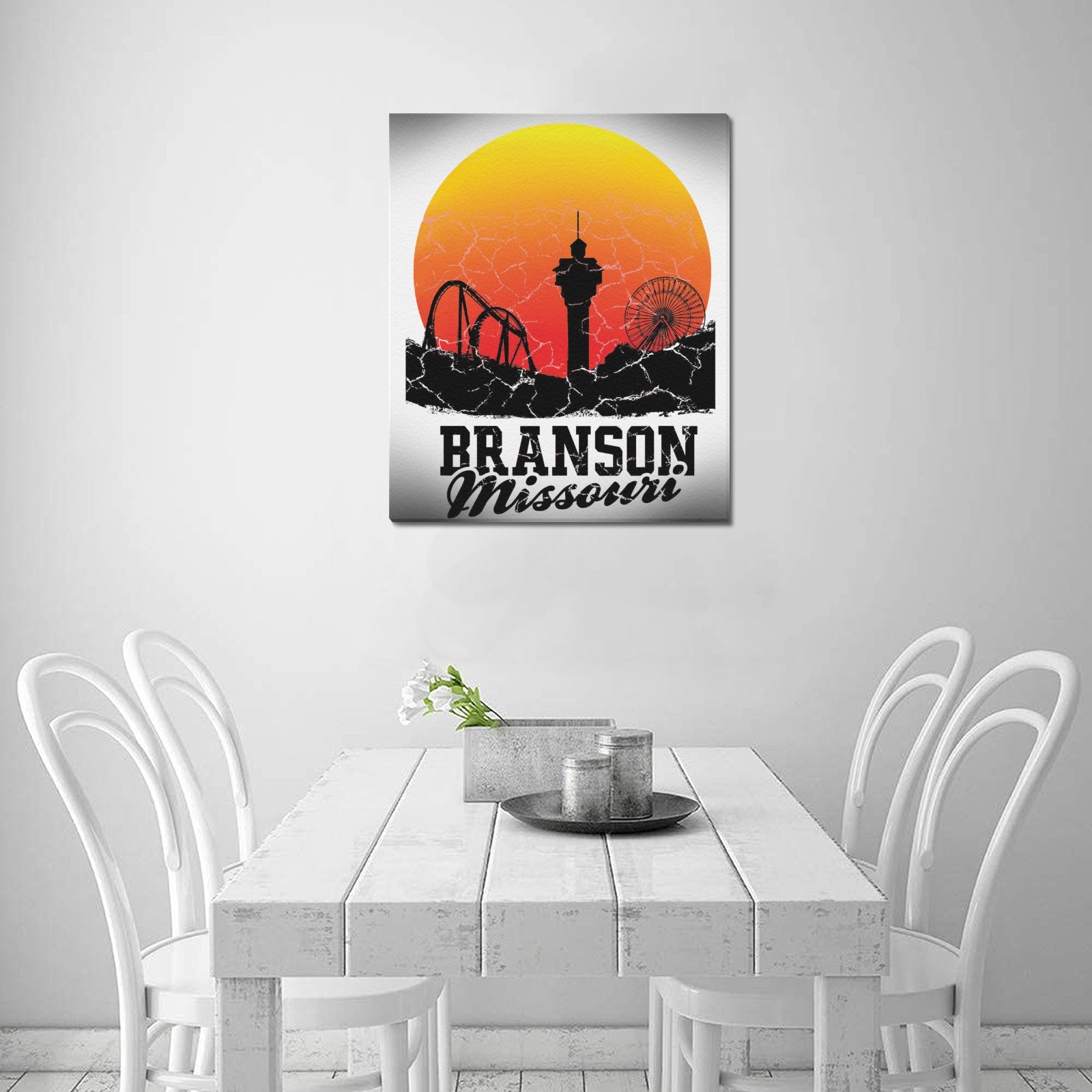 Branson Sundown Silhouette Limited Edition - Canvas Print 20"x24" Made in the USA