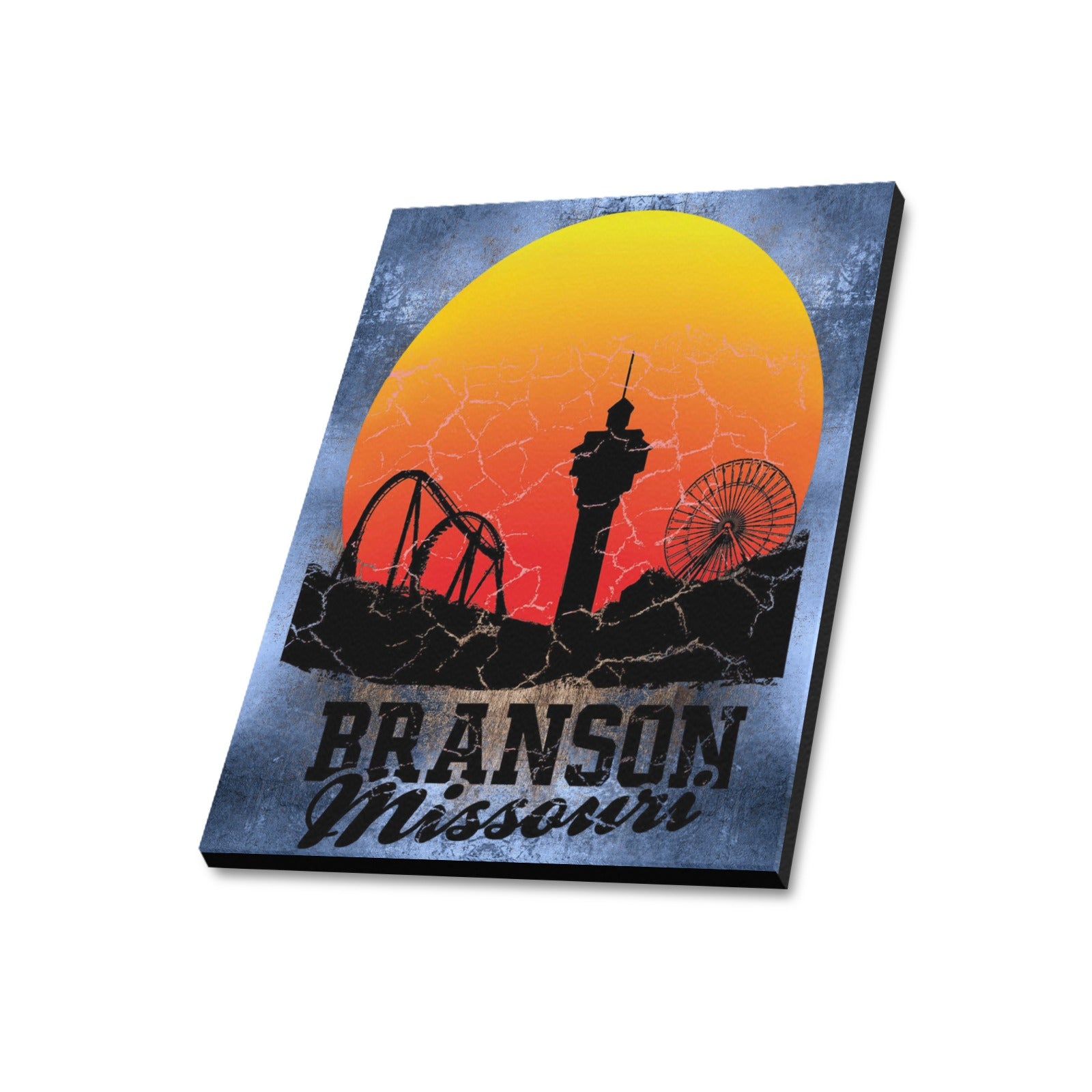 Branson Sunset Skyline Limited Edition Canvas Print - 20"x24" Made in the USA