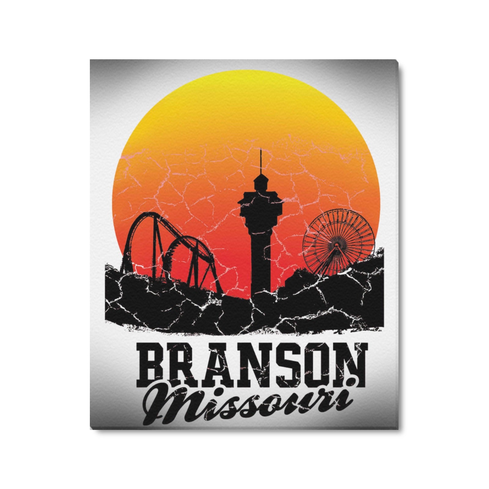 Branson Sundown Silhouette Limited Edition - Canvas Print 20"x24" Made in the USA