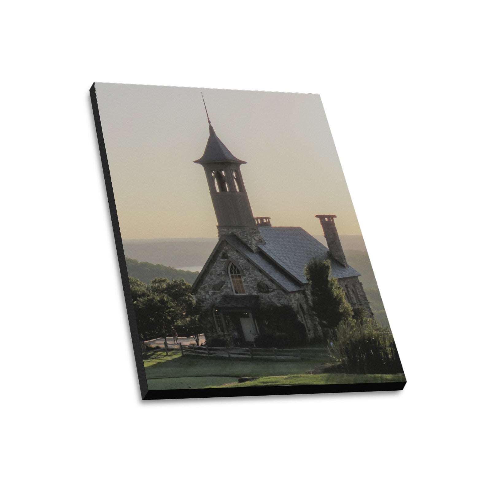 Ozarks Chapel at Dusk Limited Edition Canvas Print - 20"x24" Made in the USA