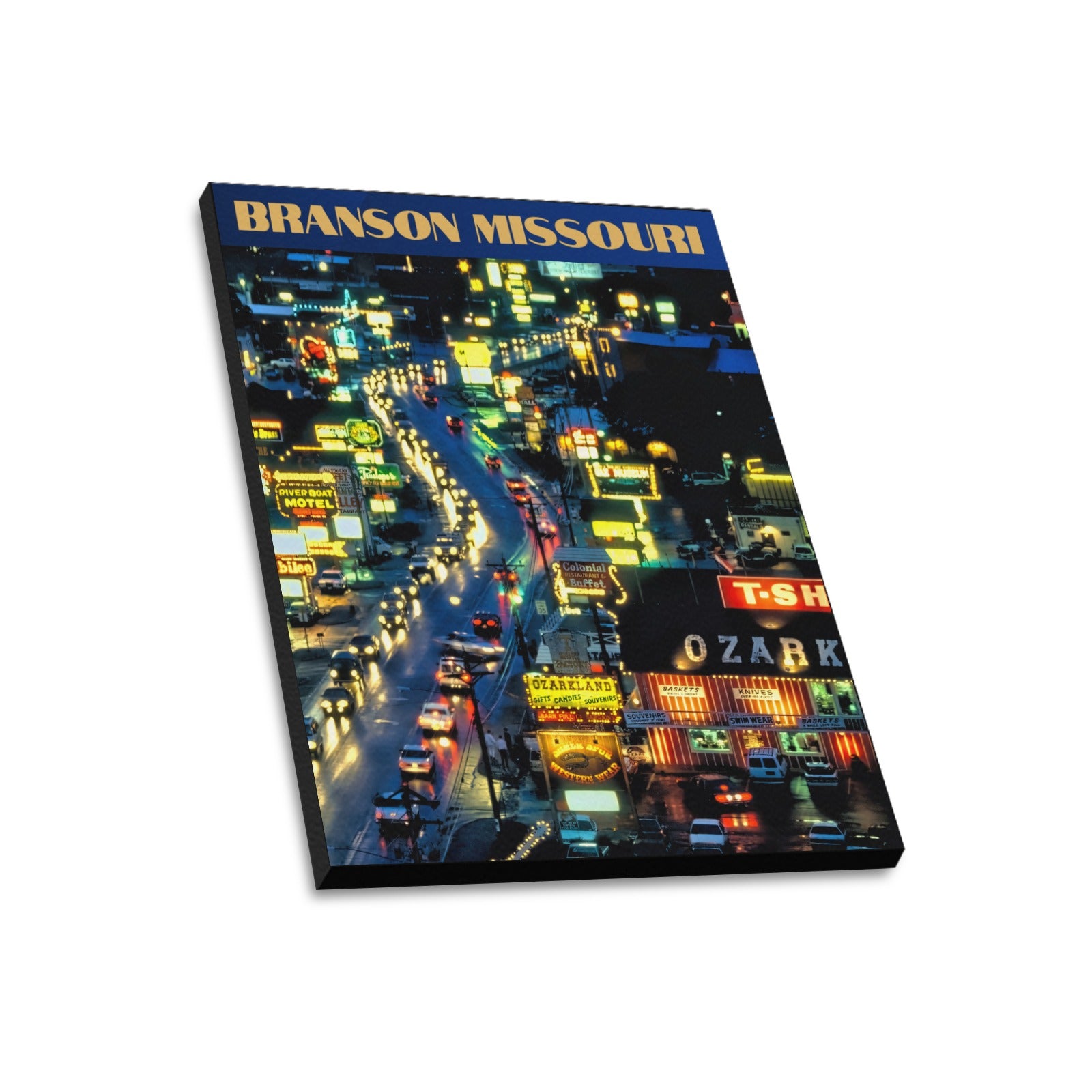 Branson Neon Nights Limited Edition - Canvas Print 20"x24" Made in the USA
