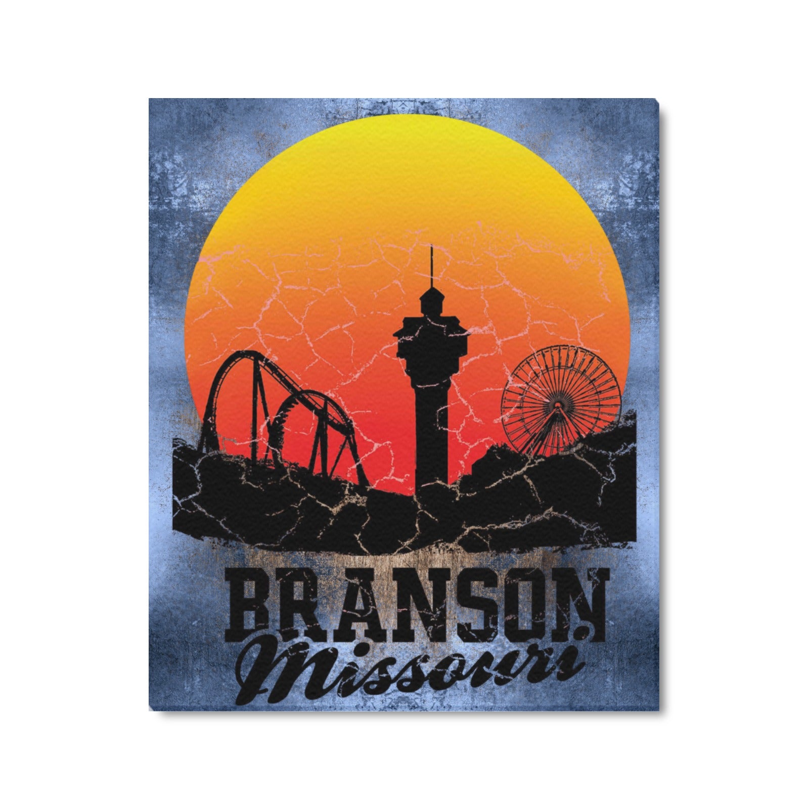 Branson Sunset Skyline Limited Edition Canvas Print - 20"x24" Made in the USA