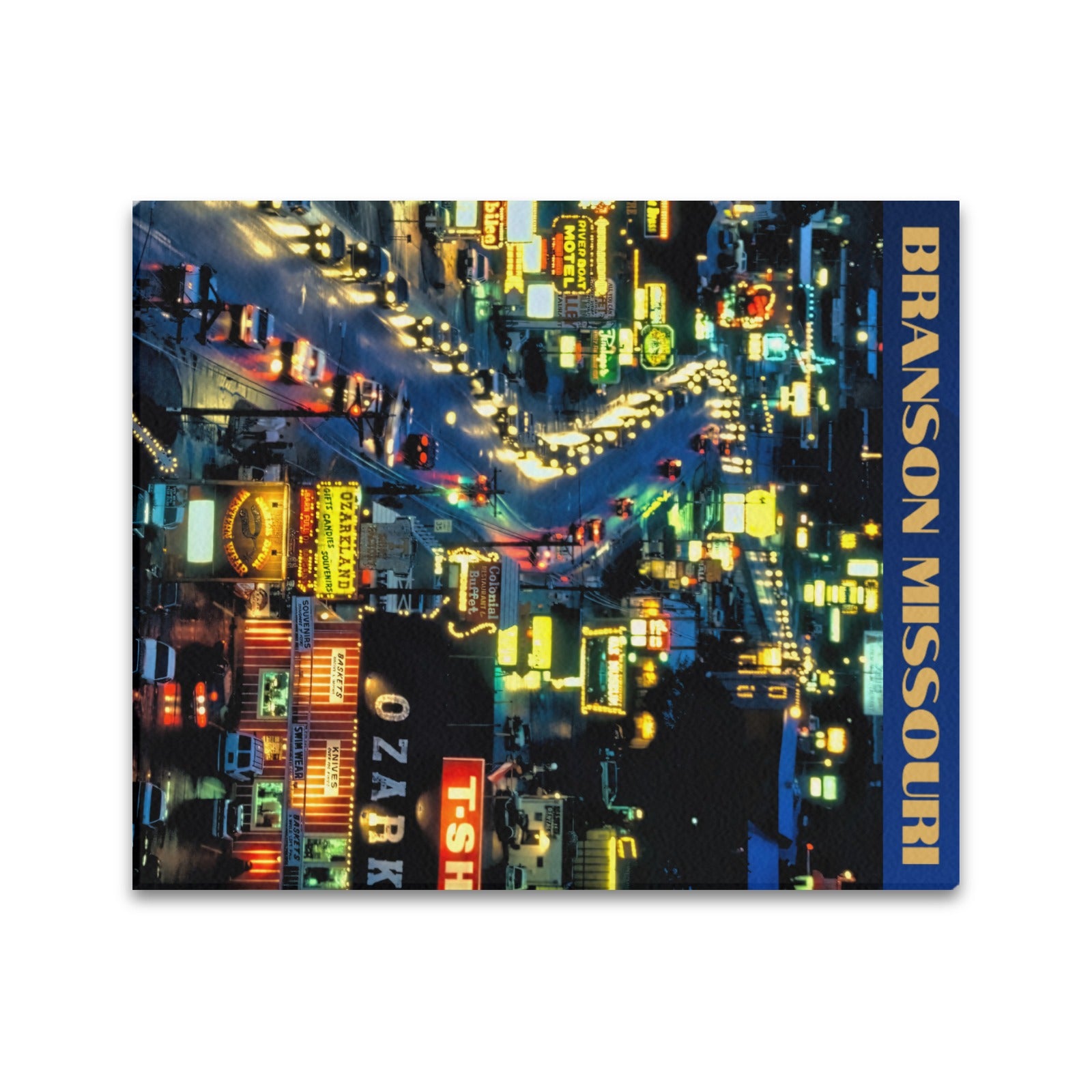 Branson Neon Nights Limited Edition - Canvas Print 20"x24" Made in the USA