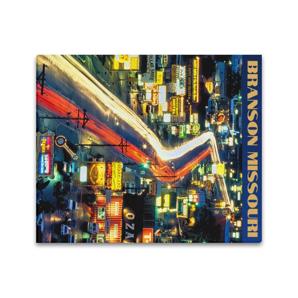 Branson Strip After Dark Limited Edition Canvas Print - 20"x24" Made in the USA