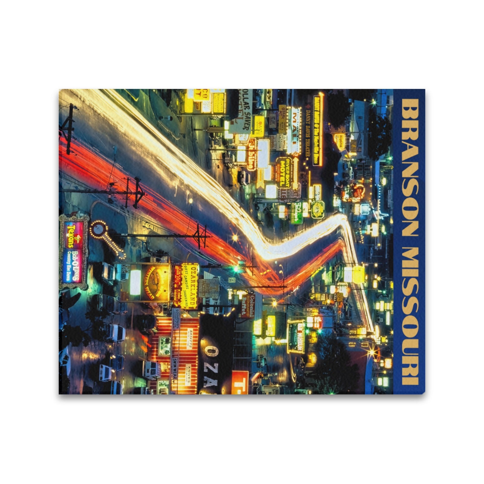 Branson Strip After Dark Limited Edition Canvas Print - 20"x24" Made in the USA