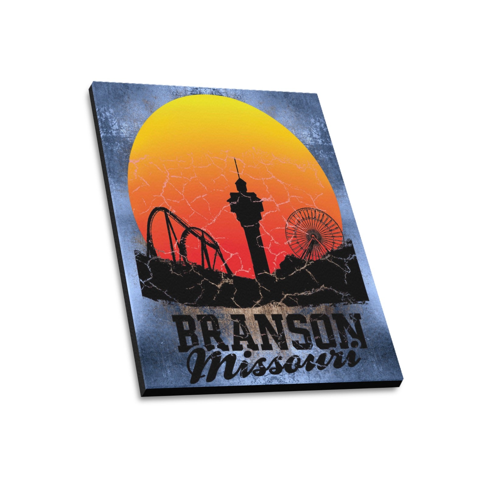 Branson Sunset Skyline Limited Edition Canvas Print - 20"x24" Made in the USA