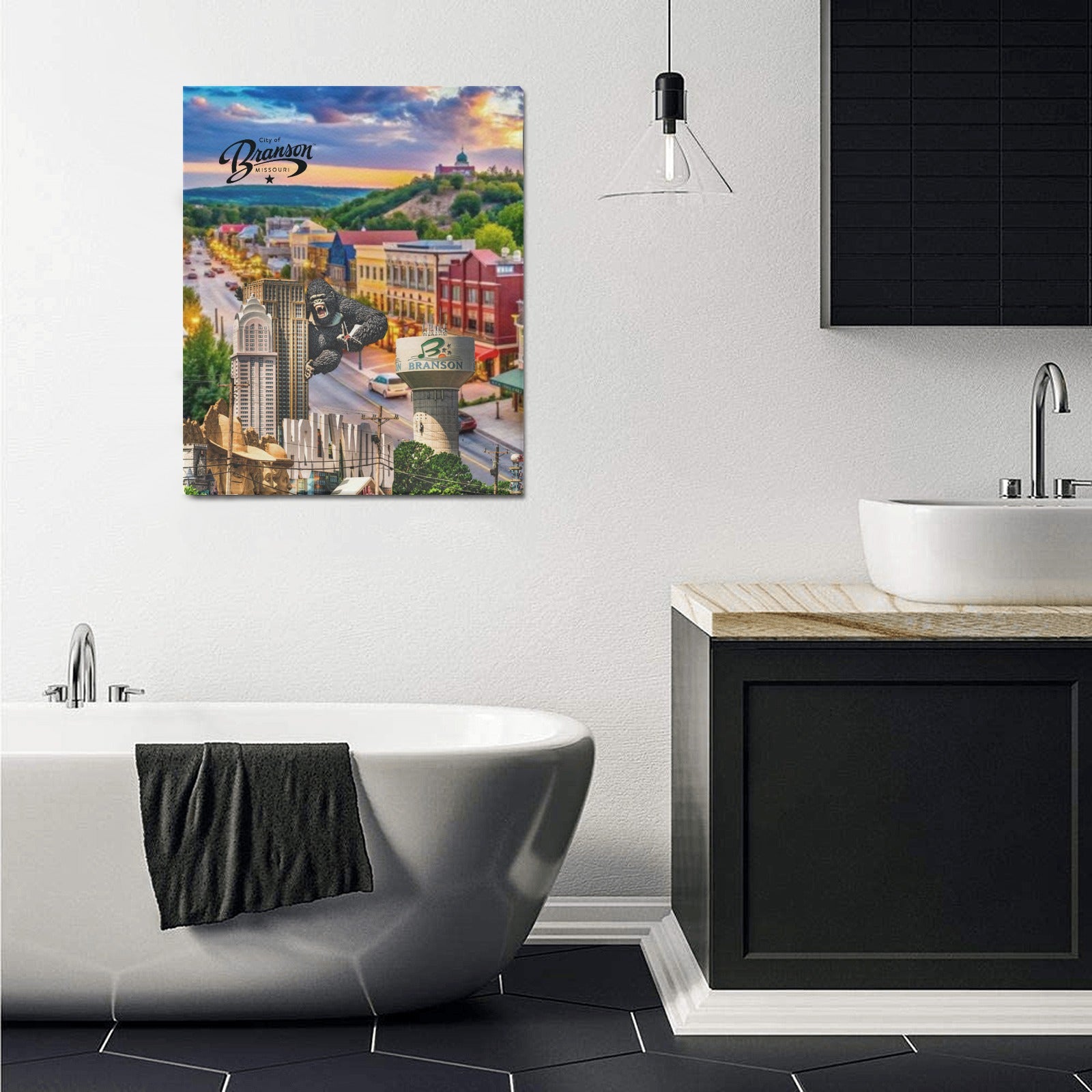 Branson Skyline Collage Limited Edition Canvas Print - 20"x24" Made in the USA
