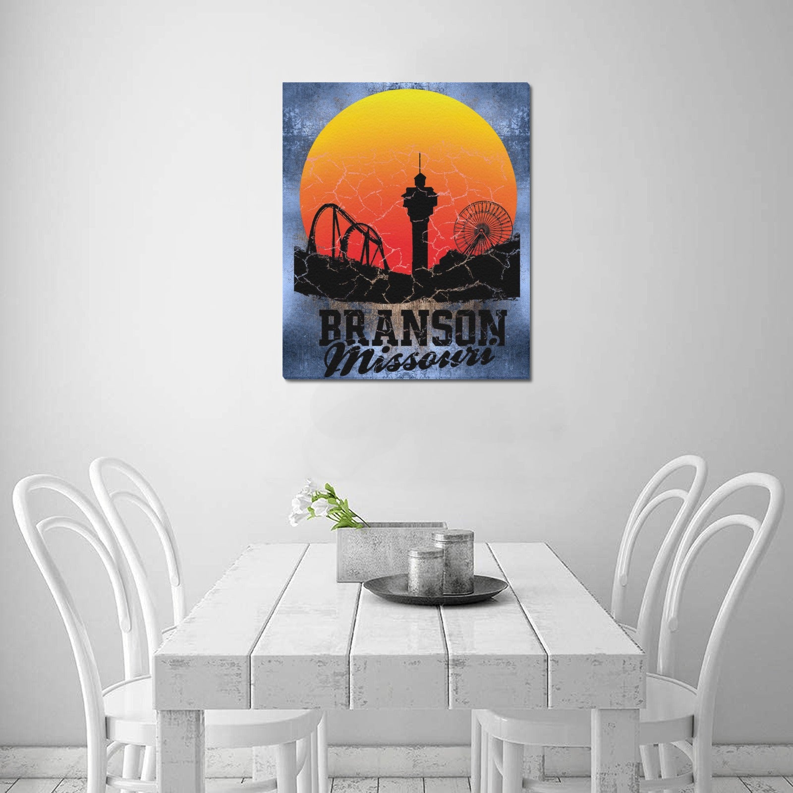 Branson Sunset Skyline Limited Edition Canvas Print - 20"x24" Made in the USA