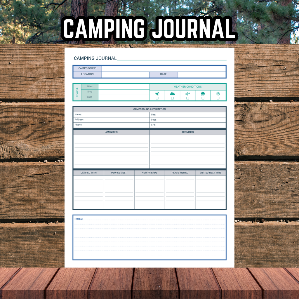 The Outpost Planner: Essential Camping Journal Printable Template