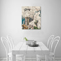 Branson Pastel Map Collage Limited Edition Canvas Print - 20"x24" Made in the USA