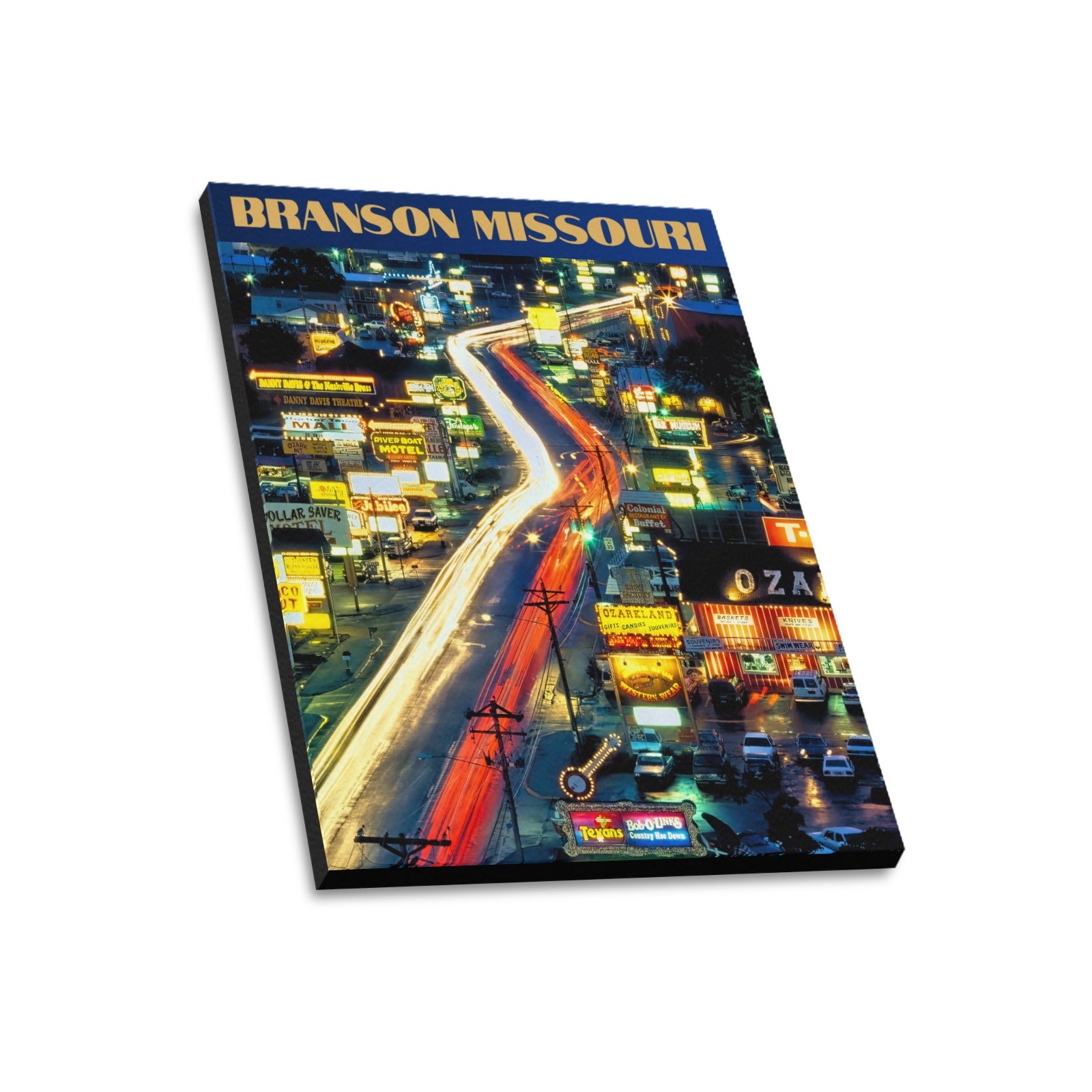 Branson Strip After Dark Limited Edition Canvas Print - 20"x24" Made in the USA