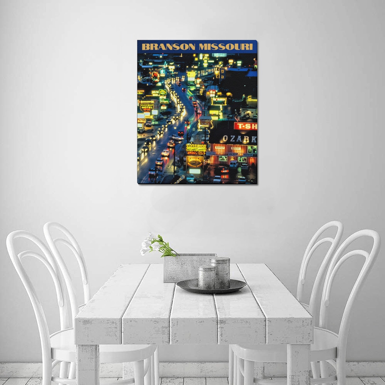 Branson Neon Nights Limited Edition - Canvas Print 20"x24" Made in the USA