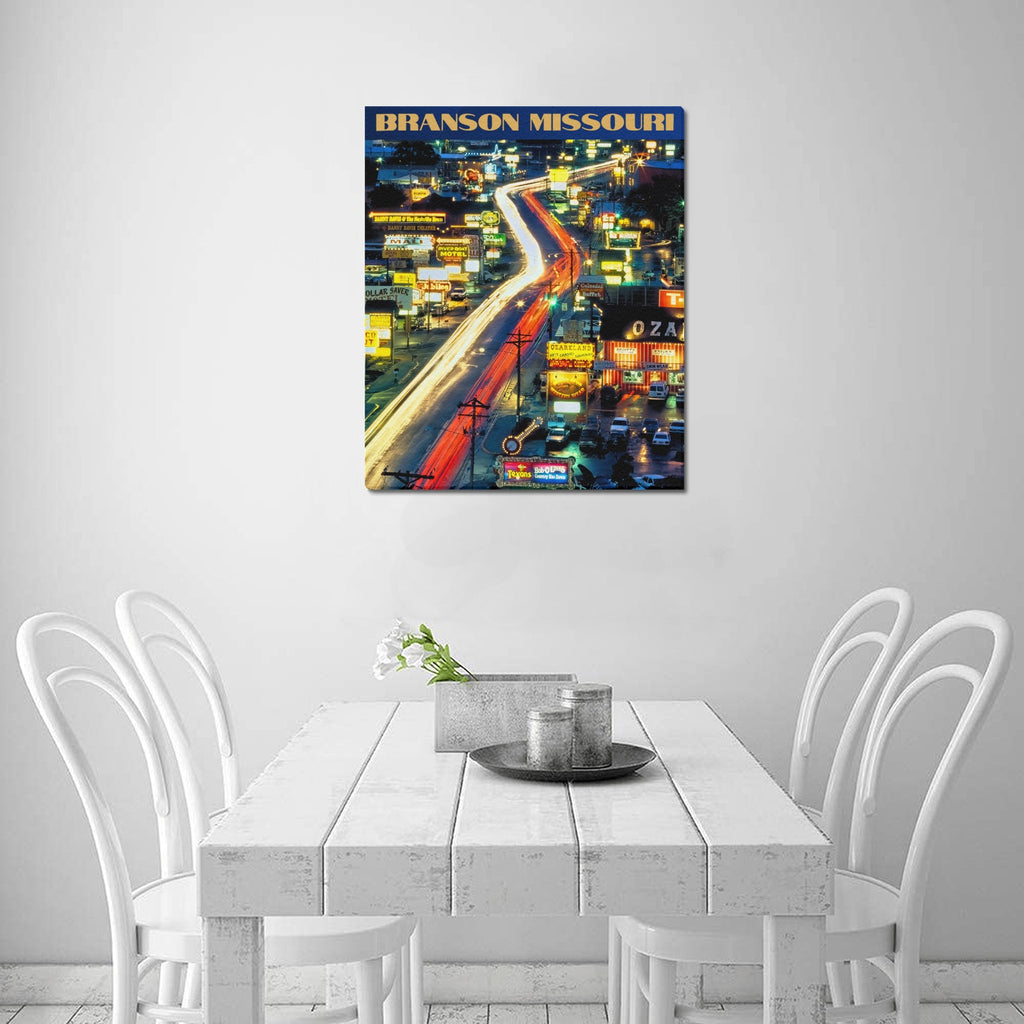 Branson Strip After Dark Limited Edition Canvas Print - 20"x24" Made in the USA