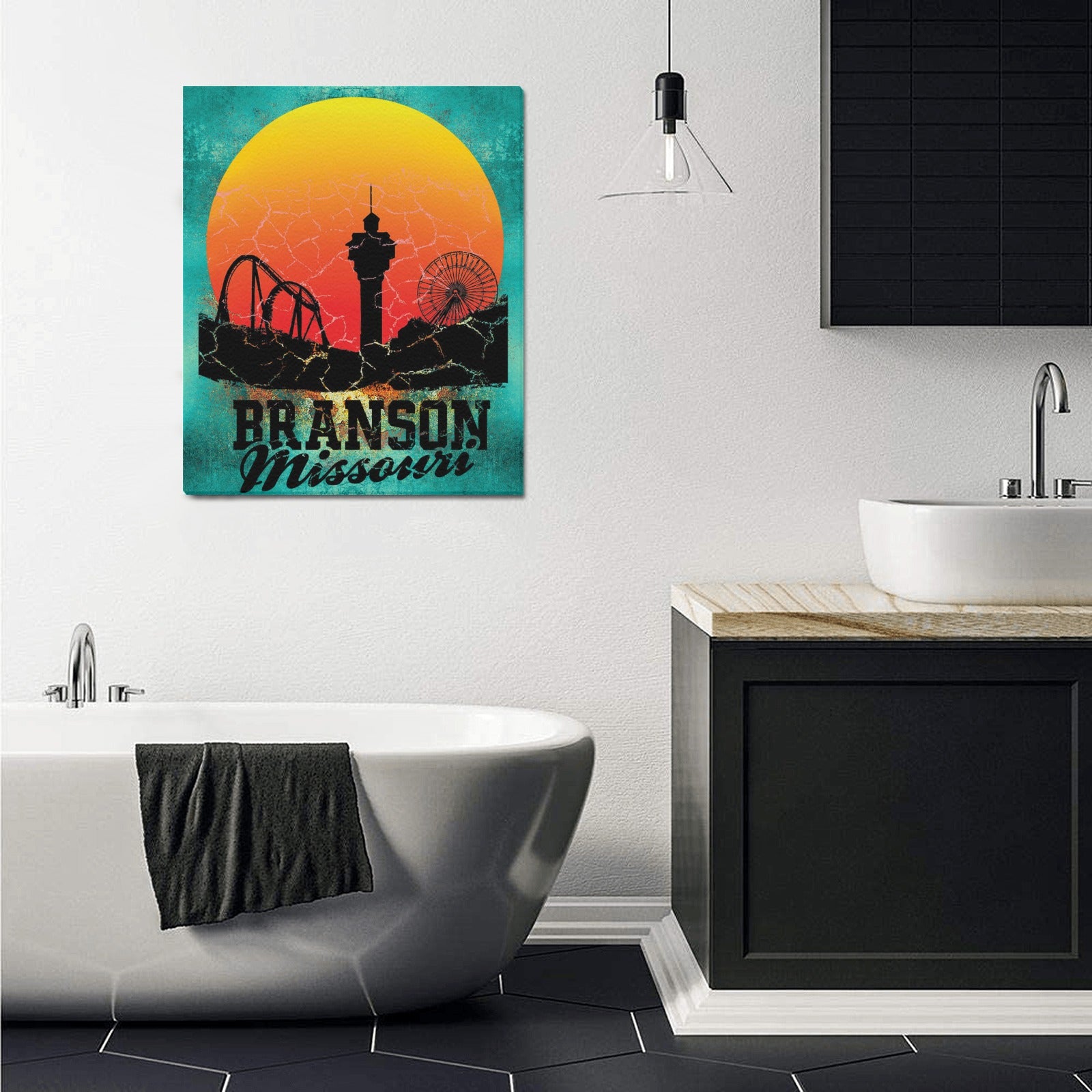 Branson Golden Hour Skyline Limited Edition - Canvas Print 20"x24" Made in the USA